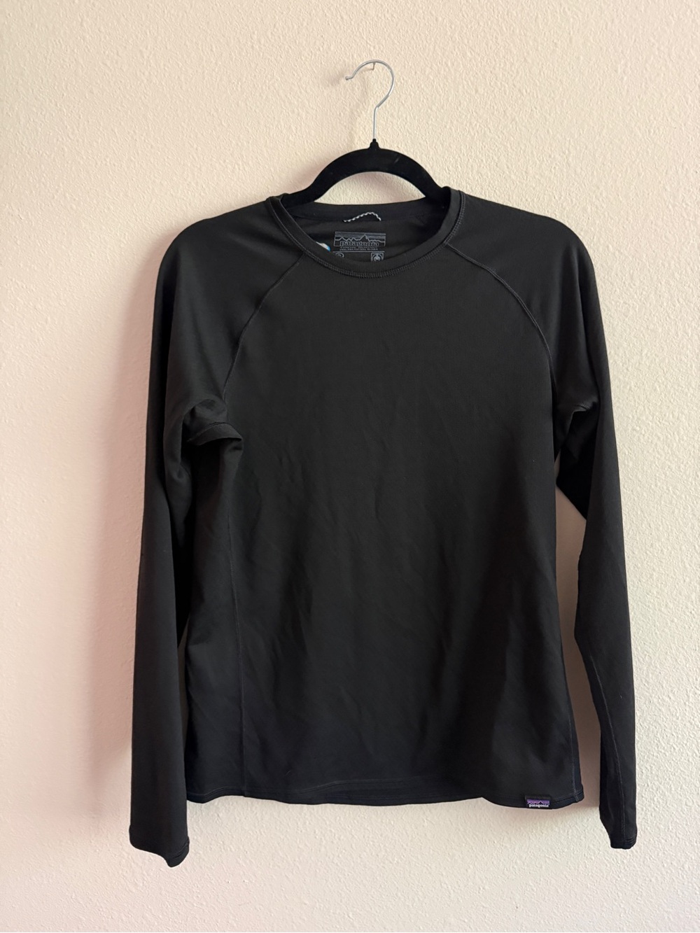 Patagonia Black Long-Sleeve Crewneck Tee
